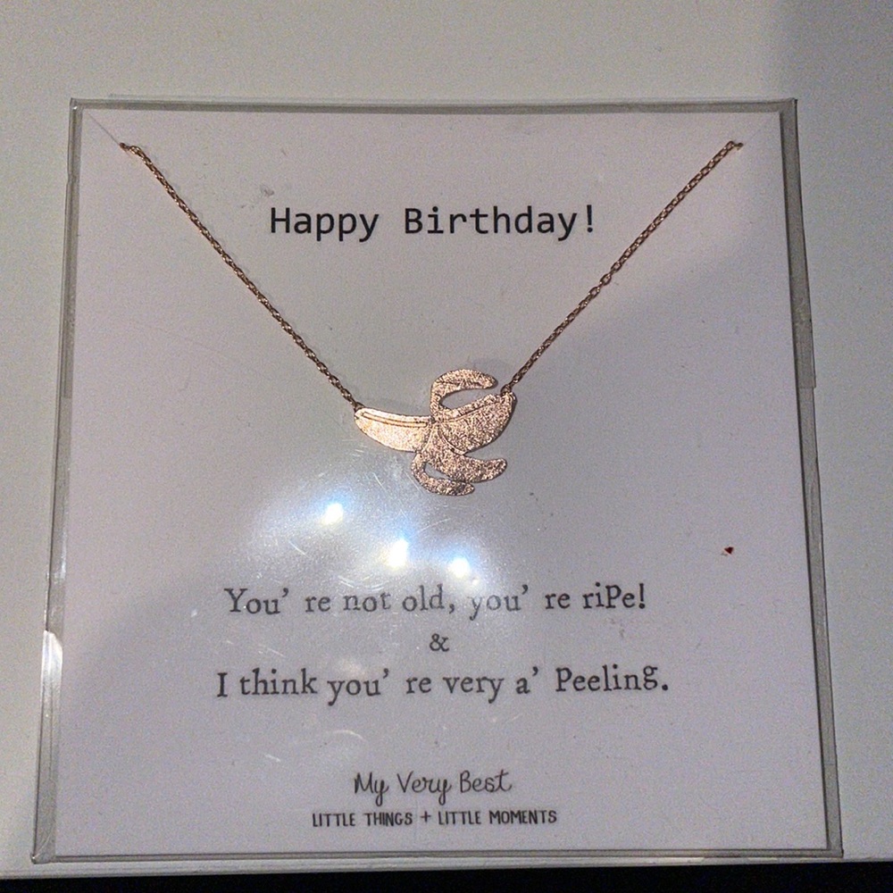 Banana birthday necklace